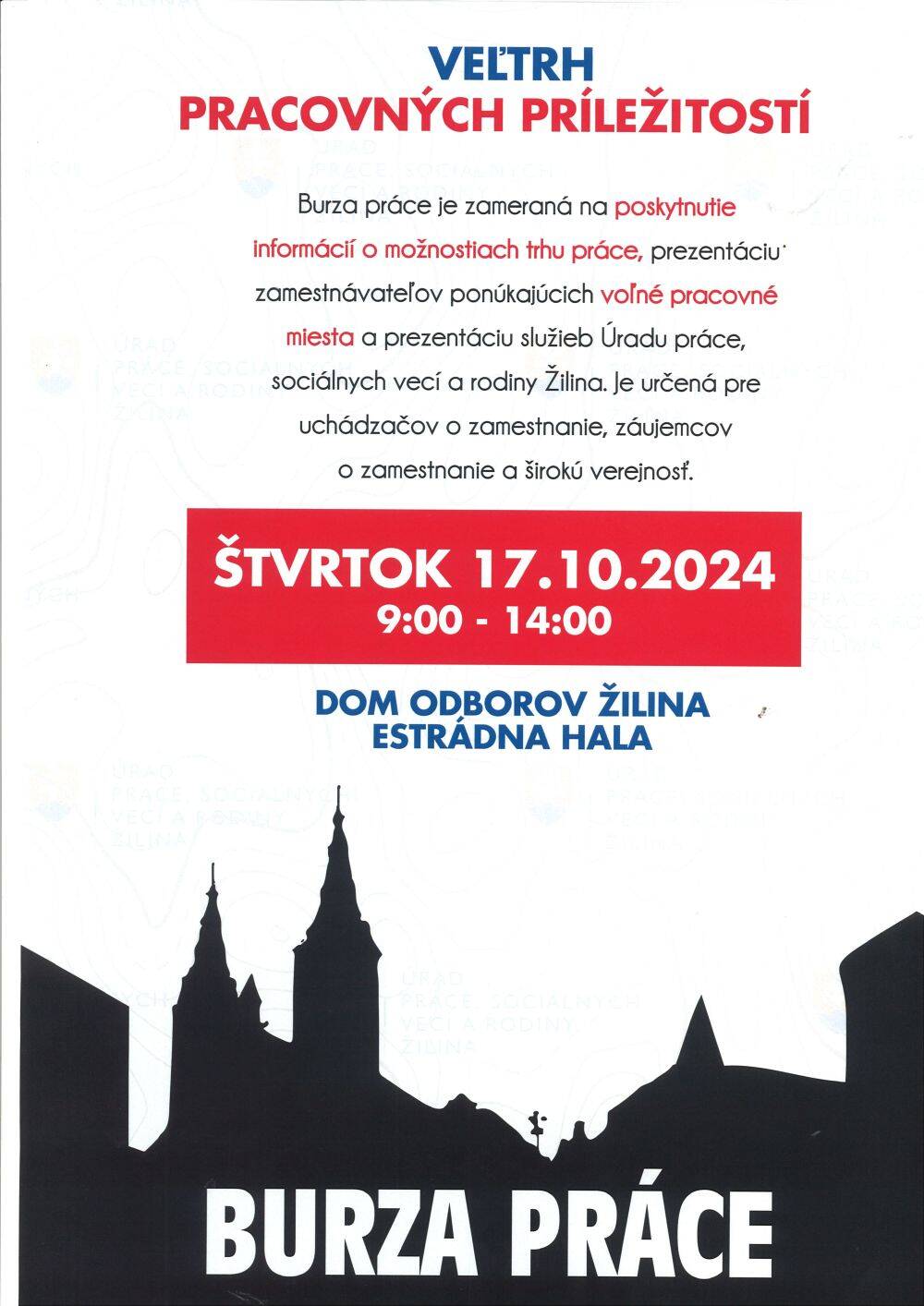 Veltrh pracovnych prilezitosti 17.10.2024 u