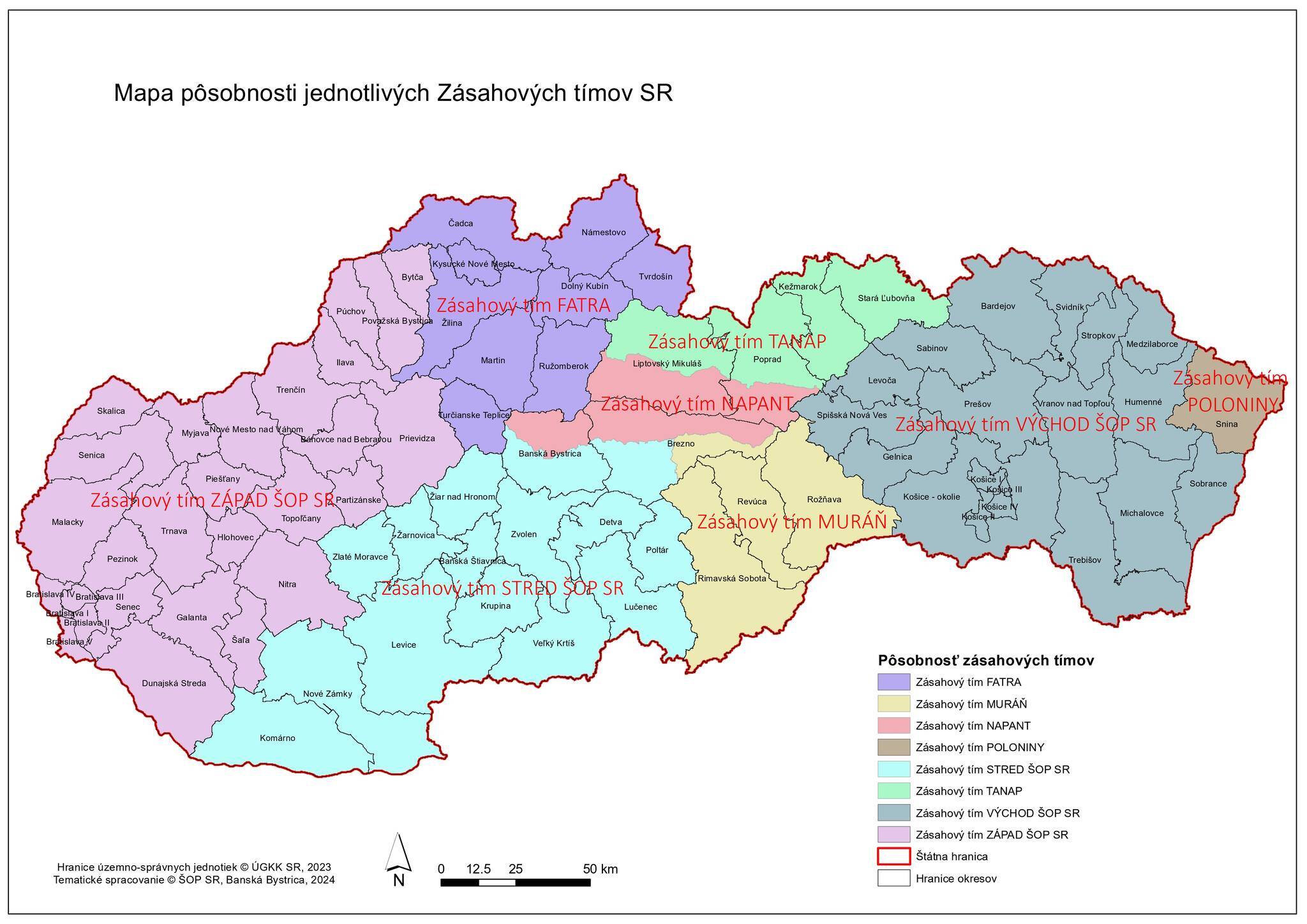 Mapa posobnosti ZT SR